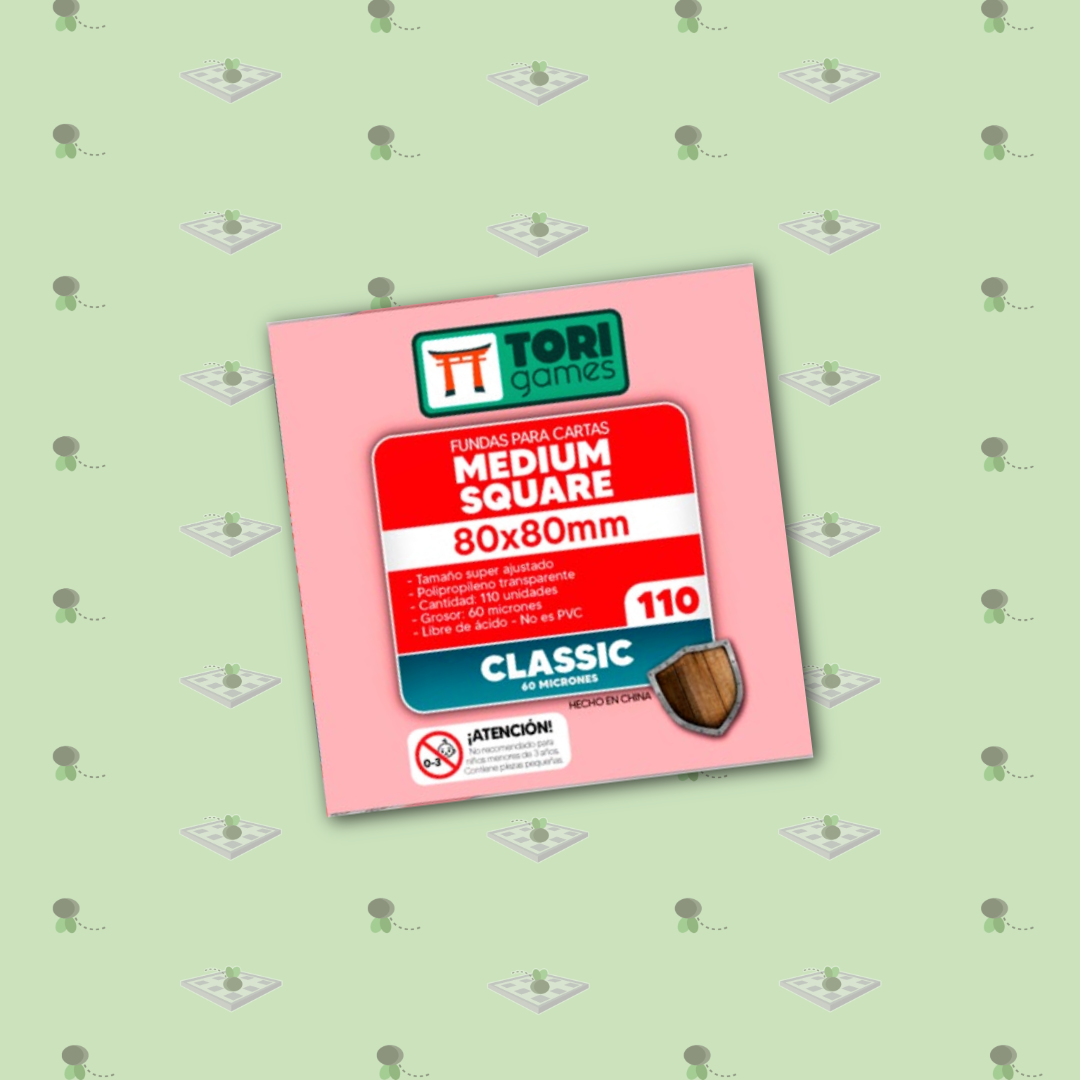 Fundas Tori MEDIUM SQUARE Classic: 80x80mm – 110 unidades