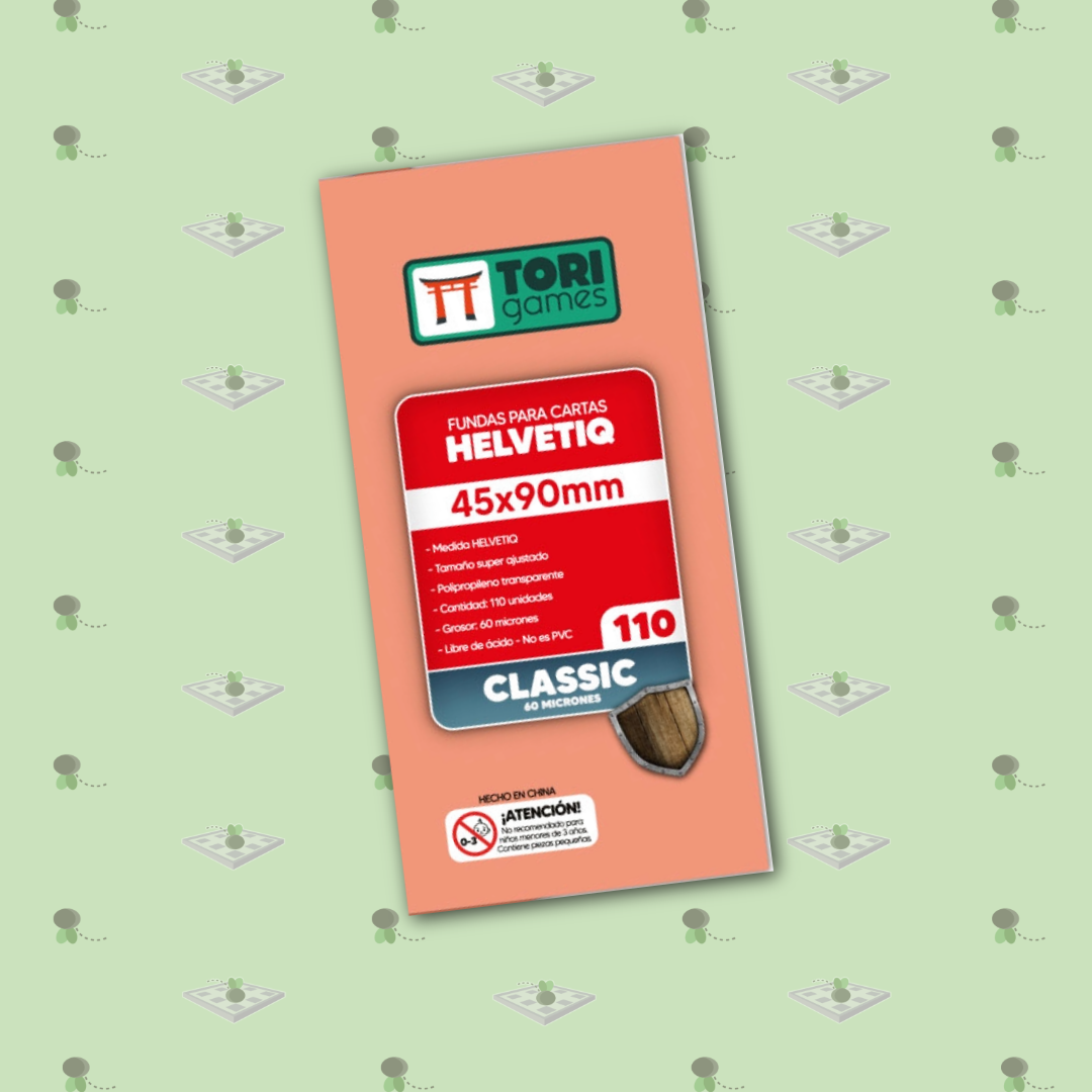 Fundas Tori HELVETIQ Classic: 45x90mm – 110 unidades
