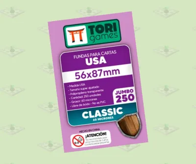 Fundas Tori USA Classic Jumbo: 56x87mm – 250 Unidades